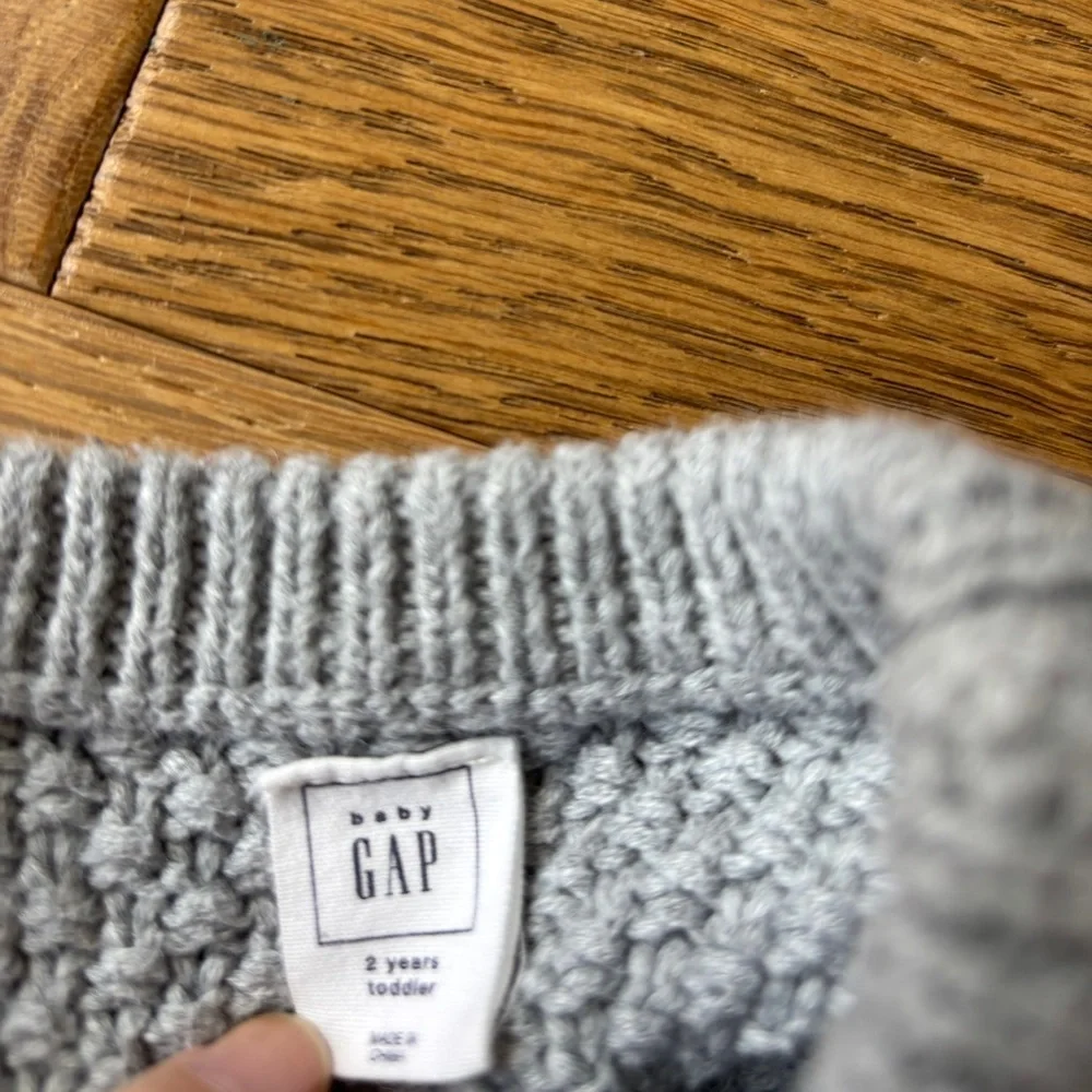 Baby Gap cable knit sweater with buffalo plaid skirt attached girls 2t